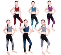 Barielle 10016 Enfant Sportswear, Two Piece, Leggings, Crop Top, Magenta, 110-116