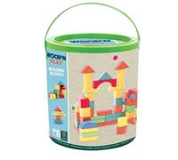 BARIL 100 BLOCS DE CONSTRUCTION - WOOD N PLAY