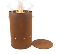 Baril à feu, brasero, panier à feu, foyer, acier Corten, rouille déco