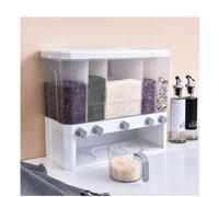 Baril à grains à 5 grilles avec tasse à mesurer, séparateurs amovibles, distributeur d'aliments secs, distributeur de céréales, distributeur de collations, distributeur de riz pour l'organisation de l