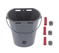 Baril de Lait 8L avec Échelle Graduée pour une Mesure Précise, Mamelon et Clapet Anti-Retour Remplaçables pour Alimentation Bétail en Ferme, Seau d'Alimentation pour Vache, Petit Élevage, Soins des