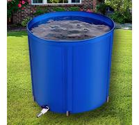 Baril de pluie pliable, système de récupération des eaux de pluie, baril de récupération des eaux de pluie des gouttières, réservoir d'eau portable avec vanne de vidange for bassins à poissons(0.7*1 3