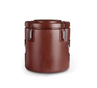 Baril de riz isolé commercial de 20 L avec un échappement à un bouton, seau de transport réfrigéré, conteneur glacé, distributeur de boissons(Brown)