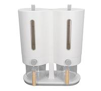 Baril de riz japonais de 5 kg, conteneur de stockage de riz à double paroi avec couvercle de type presse, distributeur de riz à dosage précis pour la cuisine et la nourriture pour (Régulière)