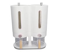 Baril de riz japonais de 5 kg, conteneur de stockage de riz à double paroi avec couvercle de type presse, distributeur de riz à dosage précis pour la cuisine et la nourriture pour (Or Rose)