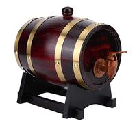Baril de vin, baril en chêne vintage de 1,5 L avec support Distributeur de seau de fût de vin Fûts de bière Accessoires pour les dîners de whisky Bourbon Tequila