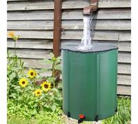 Baril d'eau Pliable 100 Gallons - Récupérateur d'eau De Pluie Robuste Toutes Saisons, PVC 1000D, Support Renforcé, Idéal pour Arrosage Jardin, Serre Et Pelouse(100 gallon/380 L)