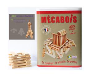 Baril mécabois 200 pces + livre abc
