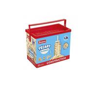 Baril Planchettes Classic Bois, 100 Pieces + Livret Idees - Tecap - Jeu Construction Enfant - Fabrique En France - Set Jouet Et Carte