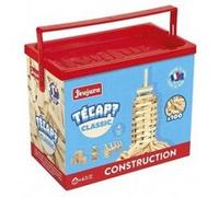 Baril Planchettes Classic Bois, 100 Pieces + Livret Idees - Tecap - Jeu Construction Enfant - Fabrique En France - Set Jouet Et Carte