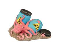 Baril radioactif avec pieuvre Aqua Della Multicolore S / 12x9x7 cm