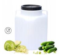 Baril tonneau Fût en Plastique Blanc 50L avec Couvercle et Poignées, Capacité de Stockage pour la Conservation des Aliments et Eau