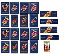 Barilla Assortiment Pâtes Italiennes 20 x 500 g, Farfalle, Fusilli, Casarecce, Penne Rigate, Spaghetti N°5, Tortiglioni, Risoni, Ditalini Rigati, Pasta Mista, Bucatini + Italian Gourmet polpa