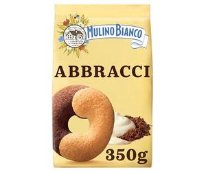 Barilla Biscuits Abbracci Fourres à la Noisette et au Cacao 0.35 kg - Lot de 6