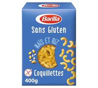 Barilla Coquillettes, Maïs et Riz, Sans Gluten, 400g (Lot de 8)