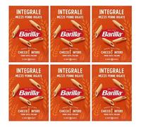 BARILLA Integrale Mezze Penne Rigate - Pâtes tubulaires complètes, pâtes penne 500g (3kg, Penne Rigate)