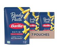 BARILLA Lot de 7 sachets de pâtes prêtes à l'emploi - Rotini - 200 ml - Sans OGM - Sans conservateur - Pâtes au micro-ondes parfaites prêtes en 60 secondes - Idéales pour des repas rapides