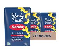 BARILLA Lot de 7 sachets de pâtes prêtes à l'emploi, sans OGM, sans conservateurs, parfaites pour micro-ondes en 60 secondes - Idéal pour les repas de pâtes rapides