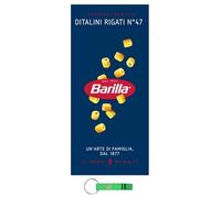 Barilla Pasta Ditalini Rigati N°47 Lot de 32 pâtes 100 % italiennes 500 g + porte-clés Beni Culinari