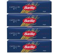 Barilla pâtes Capellini numéro 1 semoule de blé dur 500g pack de 4