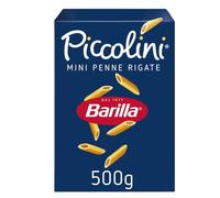 BARILLA - Pâtes mini penne rigate piccolini | Savoureux et onctueux | Idéal pour vos plats gourmands | la boîte de 500g | LOT DE 4