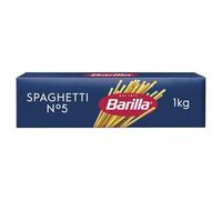 BARILLA - Pâtes Spaghetti n°5, Texture Al Dente Authentique pour des Repas Savoureux (Boîte 1kg) - Le Lot De 4