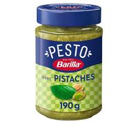 Barilla Pesto Basilico e Pistacchio Pesto au basilic et aux pistaches issu de l'agriculture durable 190 g Sauce italienne sans gluten