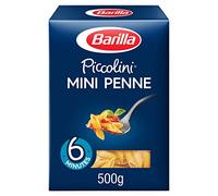 Barilla Piccolini - Mini Penne Rigate à la semoule de blé dur cuisson rapide - 500 g - Lot de 6