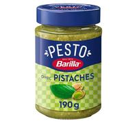 BARILLA - Sauce Pesto Basilic et Pistache, Saveur Authentique et Texture Onctueuse (Pot 190g) - Le Lot De 3