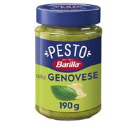 BARILLA - Sauce Pesto Genovese au Basilic Frais, Saveur Authentique et Onctueuse (Pot 190g) - Le Lot De 4