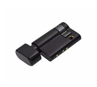 Barillet Porte D'EntréE 35mm verrouillage de porte demi-cylindre poussoir simple ouverte avec knob serrure for salle bain(45MM BALCK)