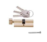 Barillet Porte d'entrée,Barillet de Serrure Cylindre de serrure porte antivol, cylindre ouvert simple en cuivre avec clés, forte résistance à la Corrosion et antirouille(75x32cm grey)