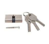 Barillet Porte d'entrée Cylindre de serrure antivol avec clés, cylindre simple à ouverture for portes en bois(60mm)
