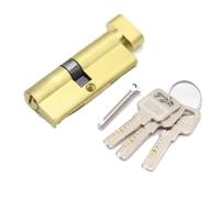 Barillet Porte d'entrée Cylindre de serrure porte antivol, cylindre excentrique avec clé incluse(25x25T)