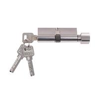 Barillet Porte D'entrée,Cylindre Serrure 70 * 29mm porte bouteille de cylindre 70mm 3 clés anti-vol en laiton verrou la maison sécurité