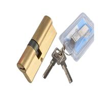 Barillet Porte D'entrée,Cylindre Serrure Cylindre de porte serrure biaisée cylindre AB clé antivol entrée en laiton noyau allongé clés étendues(110(32.5-77.5))