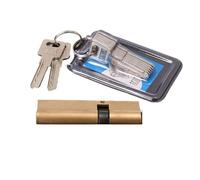 Barillet Porte D'entrée,Cylindre Serrure Cylindre De Serrure Polarisée, Clé AB Antivol, Porte D'entrée En Laiton, Clés Étendues À Noyau Allongé(37.5-72.5)