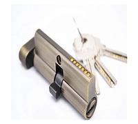 Barillet Porte D'entrée,Cylindre Serrure Cylindre de serrure porte en laiton noir 70mm avec 3 clés d'ordinateur sécurité anti-vol à la maison des boutons(A 70mm)