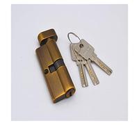 Barillet Porte D'entrée,Cylindre Serrure Cylindre de serrure porte en laiton noir 70mm avec 3 clés d'ordinateur sécurité anti-vol à la maison des boutons(F 70mm)