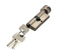 Barillet Porte D'entrée,Cylindre Serrure Cylindre de serrure porte, extérieure, d'entrée, à cylindre, 3 clés(Gray)