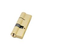 Barillet Porte D'entrée,Cylindre Serrure Quincaillerie à cylindre ouvert Double ou simple en or, quincaillerie d'intérieur, de porte serrure laiton, clé étendue 3 pièces((35-70)105mm)