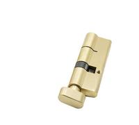 Barillet Porte D'entrée,Cylindre Serrure Quincaillerie à cylindre ouvert Double ou simple en or, quincaillerie d'intérieur, de porte serrure laiton, clé étendue 3 pièces((35-55knob)90mm)