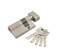 Barillet Porte D'entrée,Cylindre Serrure Serrure de porte en laiton à mortaise avec 5 clés(D)