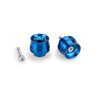 Puig Embouts de guidon 21020A – Aluminium usiné, compact racing, réduction des vibrations – Bleu
