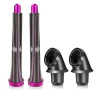 Barils de bouclage de cheveux longs de 0,78 pouces/20 mm et adaptateur pour Dyson HD01 HD02 HD03 HD04 HD07 HD08 HD15 HD16, conversion de sèche-cheveux en fer à friser, 2 bigoudis 2 adaptateurs