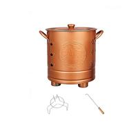 Barils de brûleur d'extérieur, brûleur à papier avec couvercle et poignée de transport, brûleur en acier inoxydable pour brûler de vieux billets, documents et papiers (or, 54 cm)