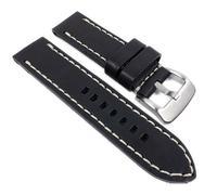 Barington Bracelet Cuir Noir Classique 2 Pièces 26mm, Boucle à Pic