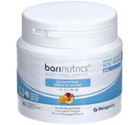 Metagenics BariNutrics Citrate De Calcium + Vitamine D Et K2 Goût Pêche-Mangue 90 Comprimés À Mâcher