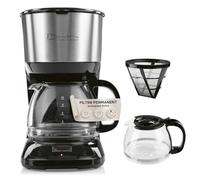 Barista Cafetière à filtre avec verseuse en verre, cafetière avec affichage numérique et fonction minuterie | machine à filtre avec système anti-goutte et 900 W | cafetière de 1,25 l pour 10 tasses