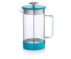 Barista & Co Core Cafetière à piston française - Passoire à thé et café sans plastique avec gobelet en verre borosilicate, filtre en métal et base en acier amovible - Infuseur manuel à thé et café